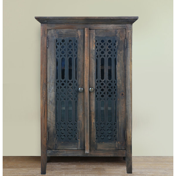 Nyles 41.5'' Tall Solid Wood 2 - Door Accent Cabinet